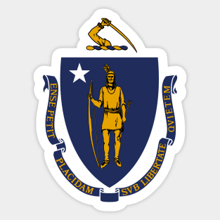 The Commonwealth of Massachusetts Flag Sticker